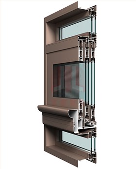 京美123三轨推拉窗型材