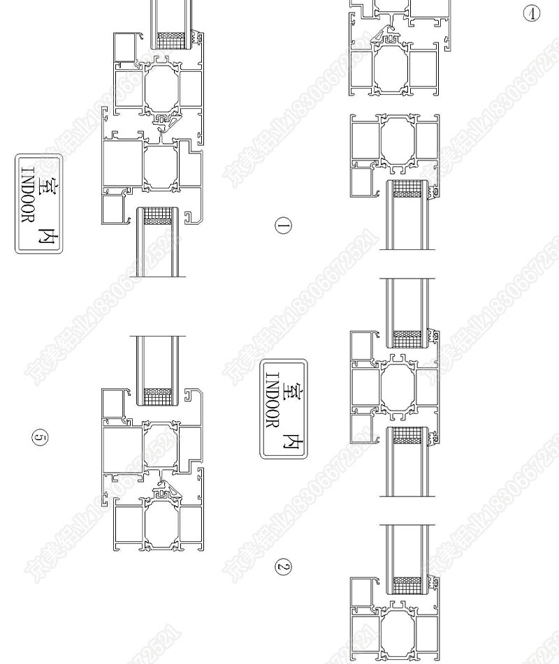 65断桥内开窗节点图02